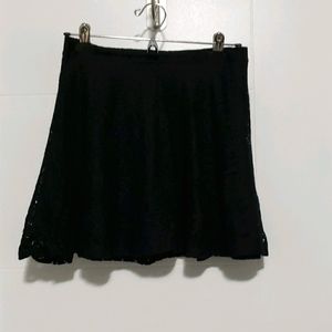 Black lacey skater skirt